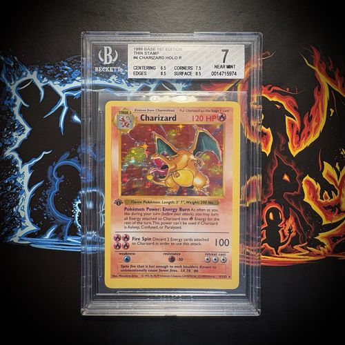 1999 Pokemon Base Set Shadowless 1st Edition Holo Charizard BGS 7 NM - NOT PSA