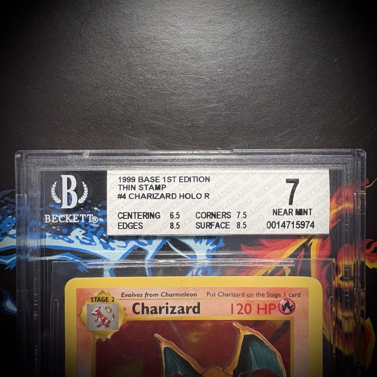 1999 Pokemon Base Set Shadowless 1st Edition Holo Charizard BGS 7 NM - NOT PSA – Photo 4